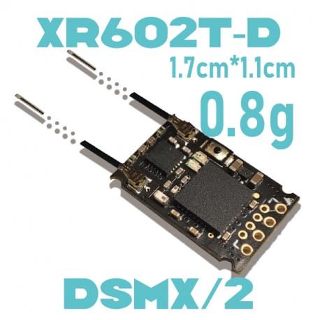 XR602T-D(DSMX/2 SPEKTRUM) SBUS/FPORT/RSSI/Full-RFPower/TELEM/D-ANT MicroFPVRX