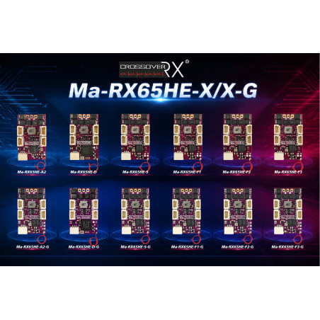 CROSSOVER-RX Ma-RX65HE-X series receivers support multiple remote control protocols.