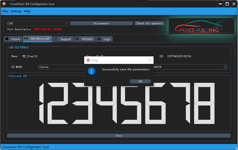 MX transponder Personal ID Setting Method